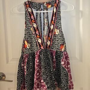 Free People Boho Patchwork Tank 🌸